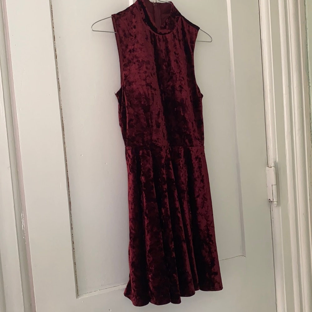 Red velvet formal dress